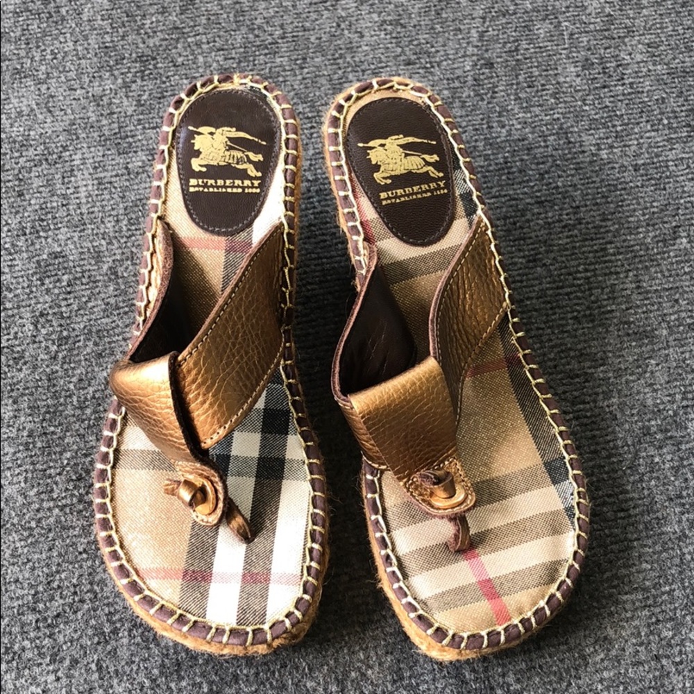 COPY - Burberry Wedge Sandals
